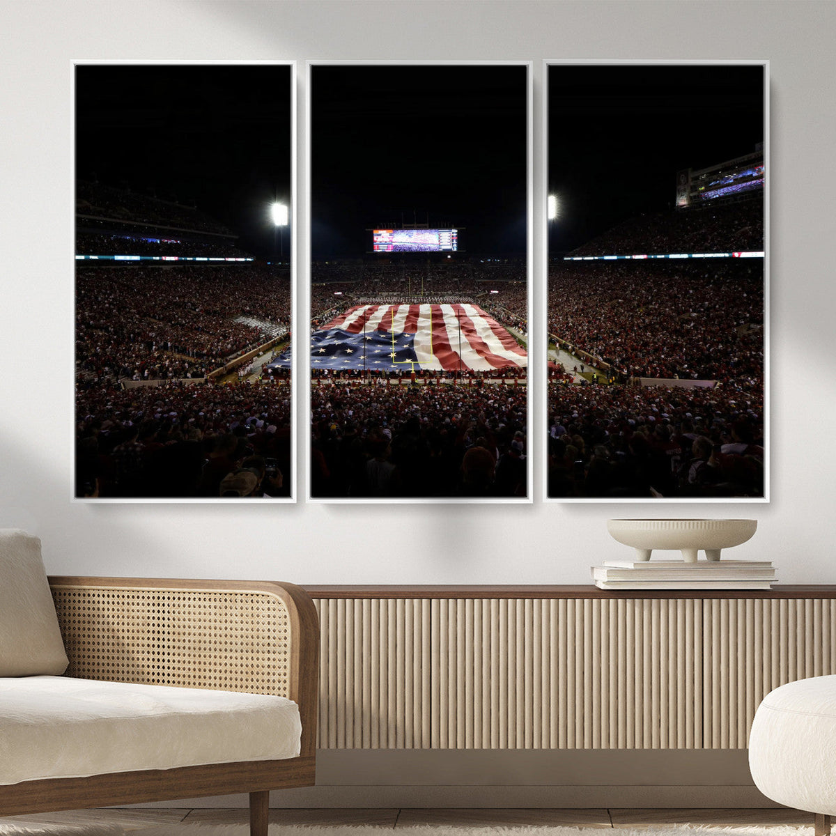 Oklahoma Memorial Stadium Wall Art Canvas Print – Oklahoma