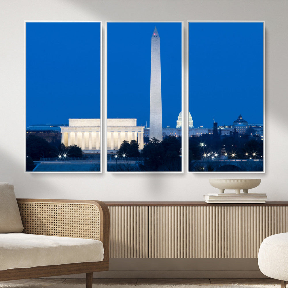 Washington DC Skyline Wall Art Canvas Print – Lincoln