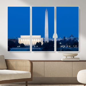 Washington DC Skyline Wall Art Canvas Print – Lincoln