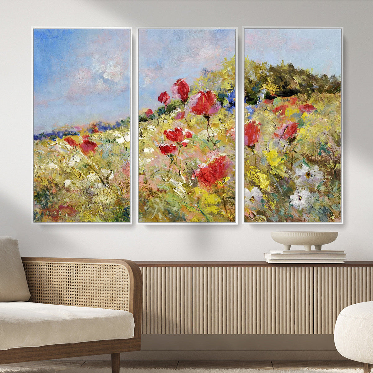Abstract Mountain Landscape Wall Art Canvas Print – Textured