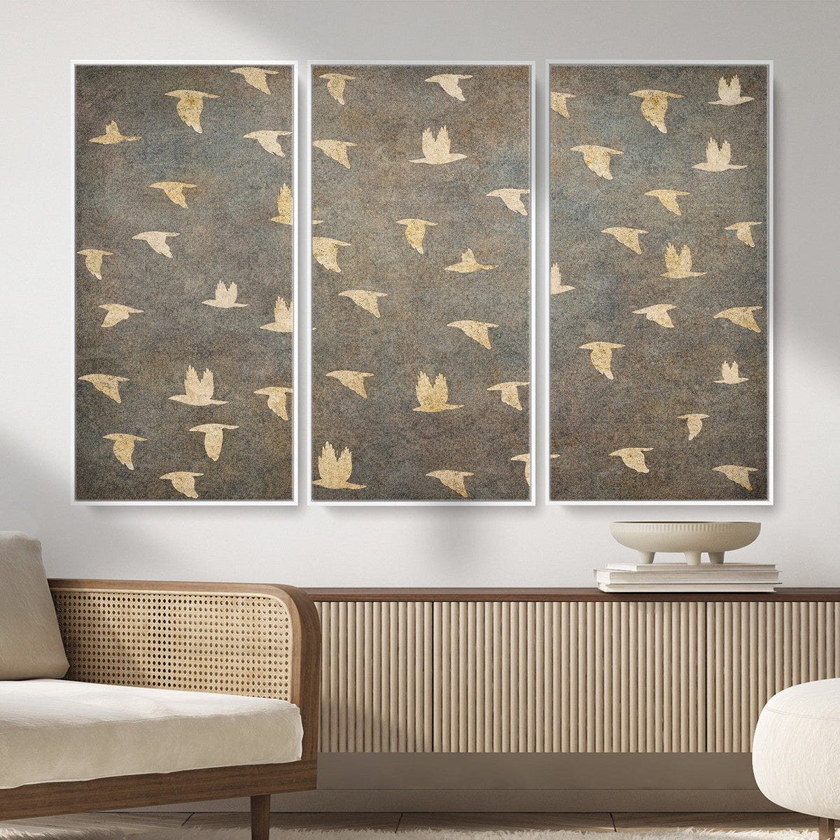 Abstract Birds Wall Art Canvas Print