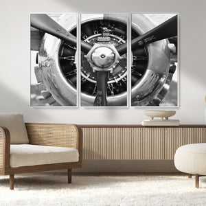 Vintage Airplane Wall Art Canvas Print