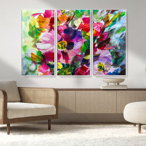 Oil Flower Abstract Canvas Print