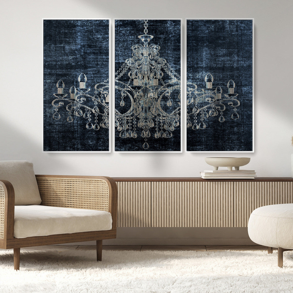Dark Chandelier Wall Art Canvas Print