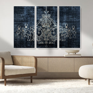Dark Chandelier Wall Art Canvas Print