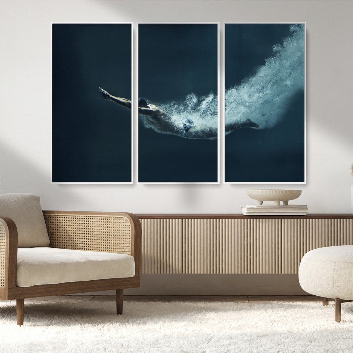 Swimmer Wall Art Canvas Print