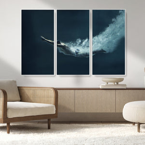 Swimmer Wall Art Canvas Print