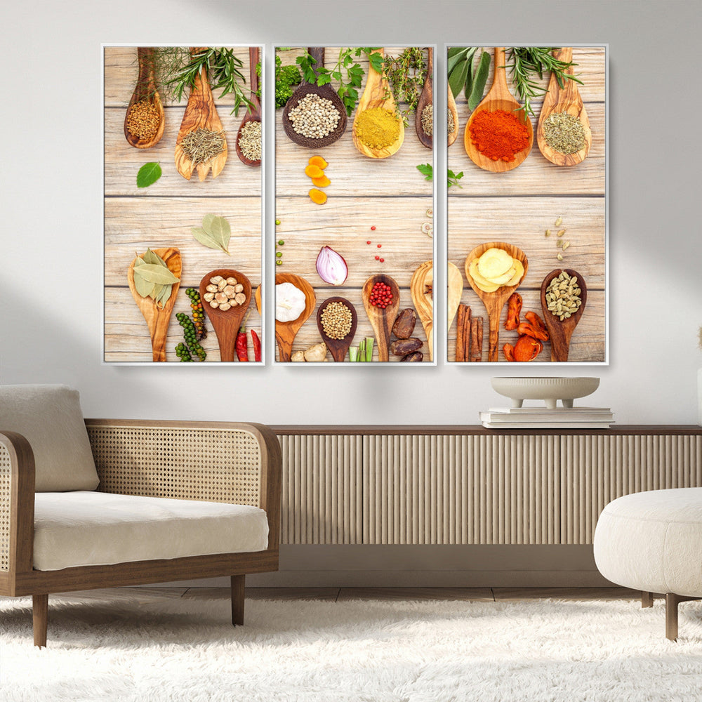 Kitchen Spice on the Table Wall Art, Kitchen Spice Wall Art