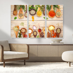 Kitchen Spice on the Table Wall Art, Kitchen Spice Wall Art