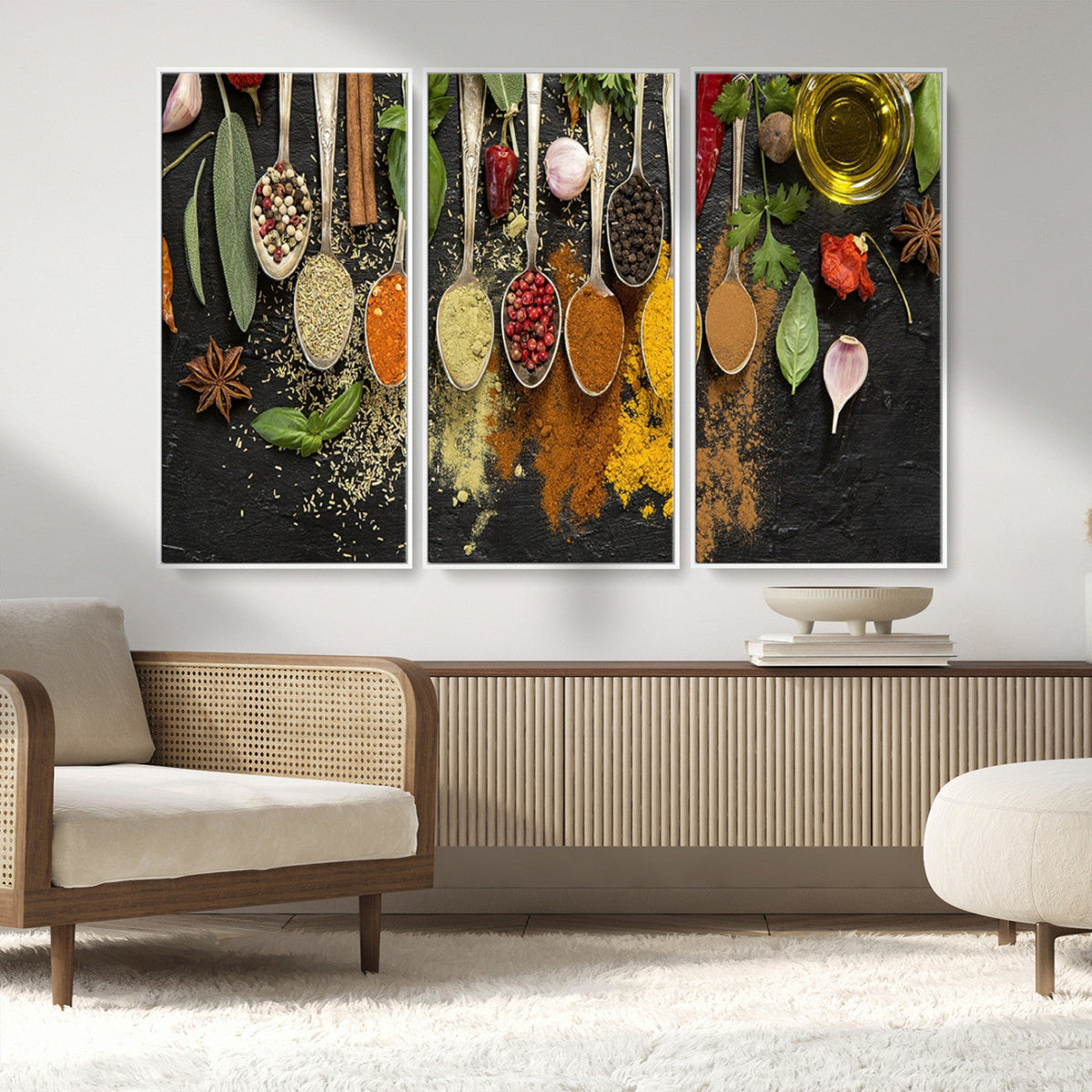Kitchen Spice Wall Art Canvas Print