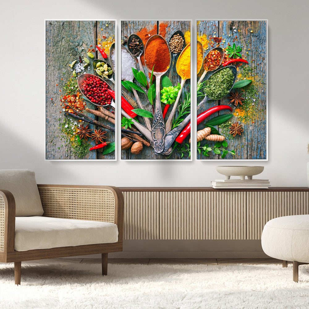Spoonful of Spices Cooking Wall Art Canvas Print - Vibrant