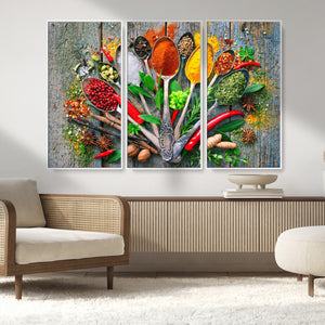 Spoonful of Spices Cooking Wall Art Canvas Print - Vibrant