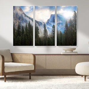 Half Dome Yosemite Calinia Wall Art Canvas Print El Capitan