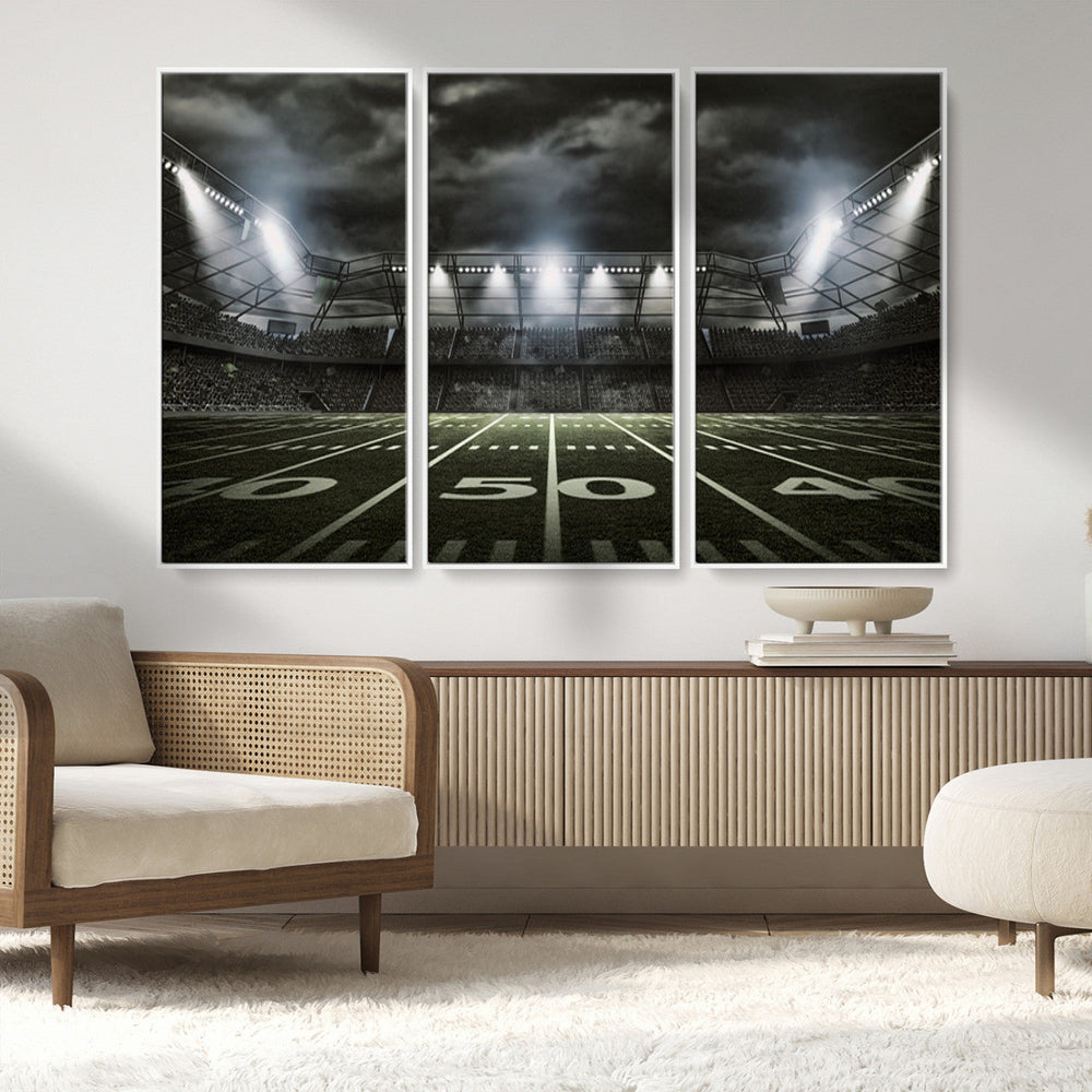 American Football Stadium Wall Art Canvas Print, Stadium