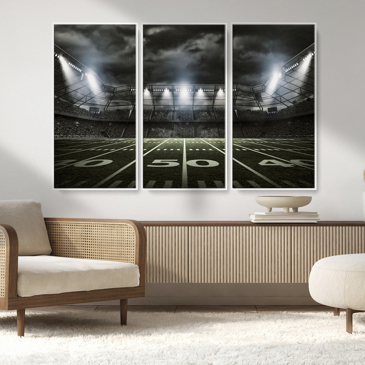 American Football Stadium Wall Art Canvas Print, Stadium