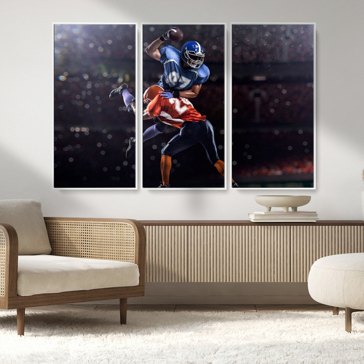 American Football Wall Art Canvas Print, Stadium Sport Wall