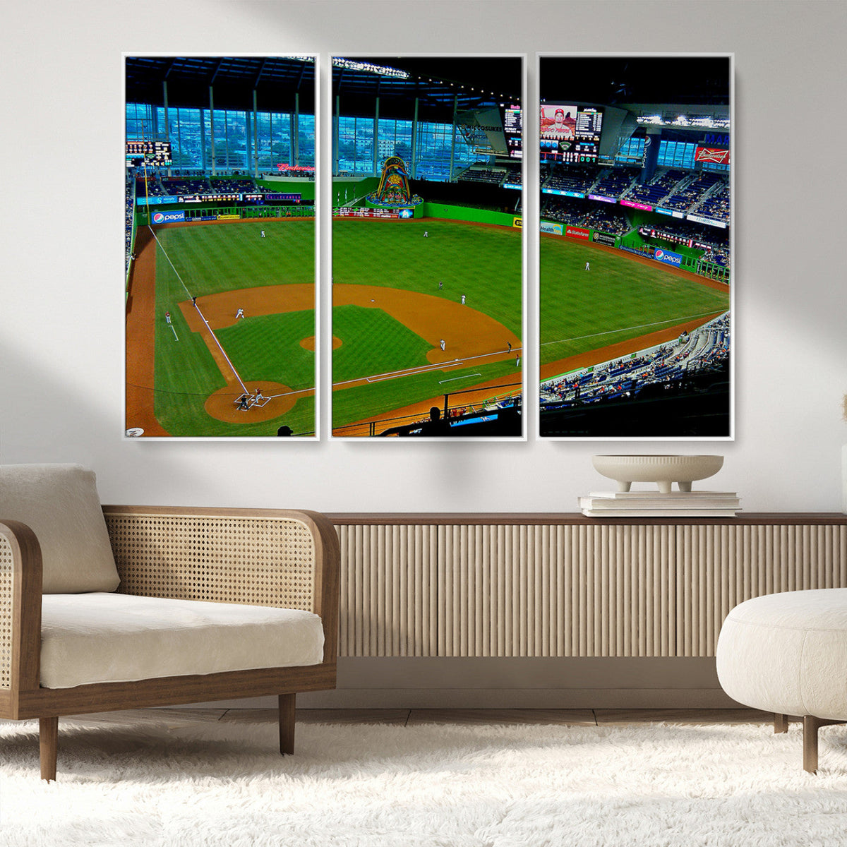 Miami Marlins Baseball Team Print - Miami LoanDepot Park