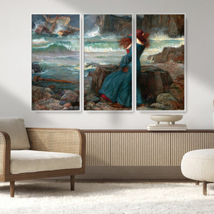 Miranda by the Shore Wall Art Canvas Print – Tempest Scene