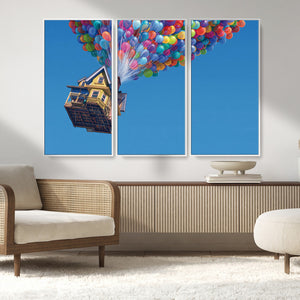 Carl Fredricksen, Up Movie Wall Art, Balloons Wall Art, Air