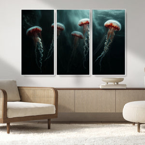 Abstract Jellyfish Wall Art Canvas Print