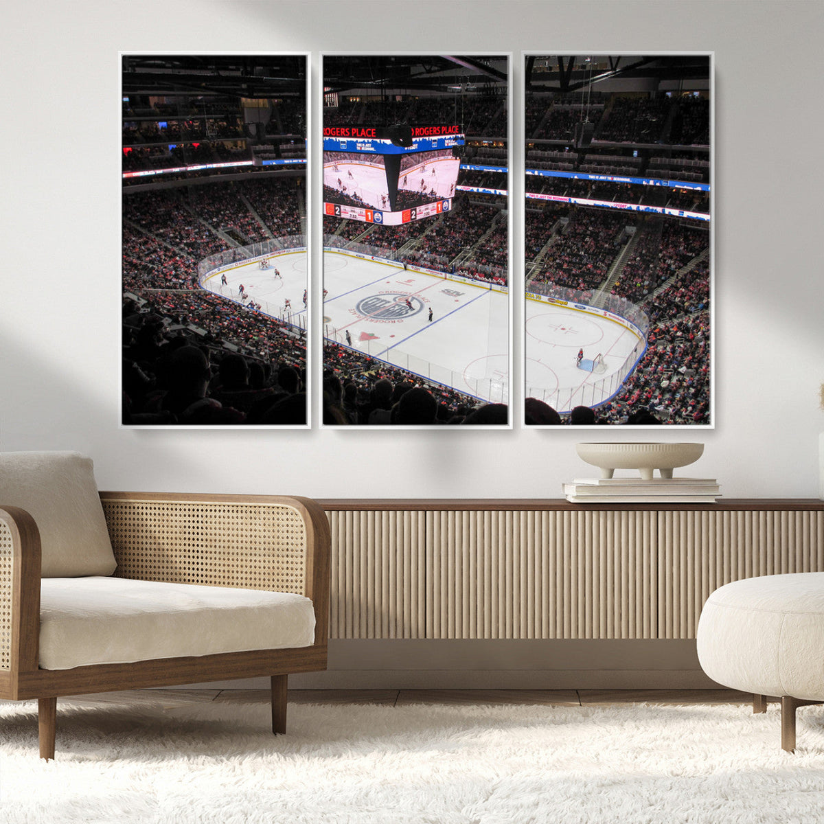 Rogers Place Edmonton Oilers Ice Hockey Stadium Wall Art,