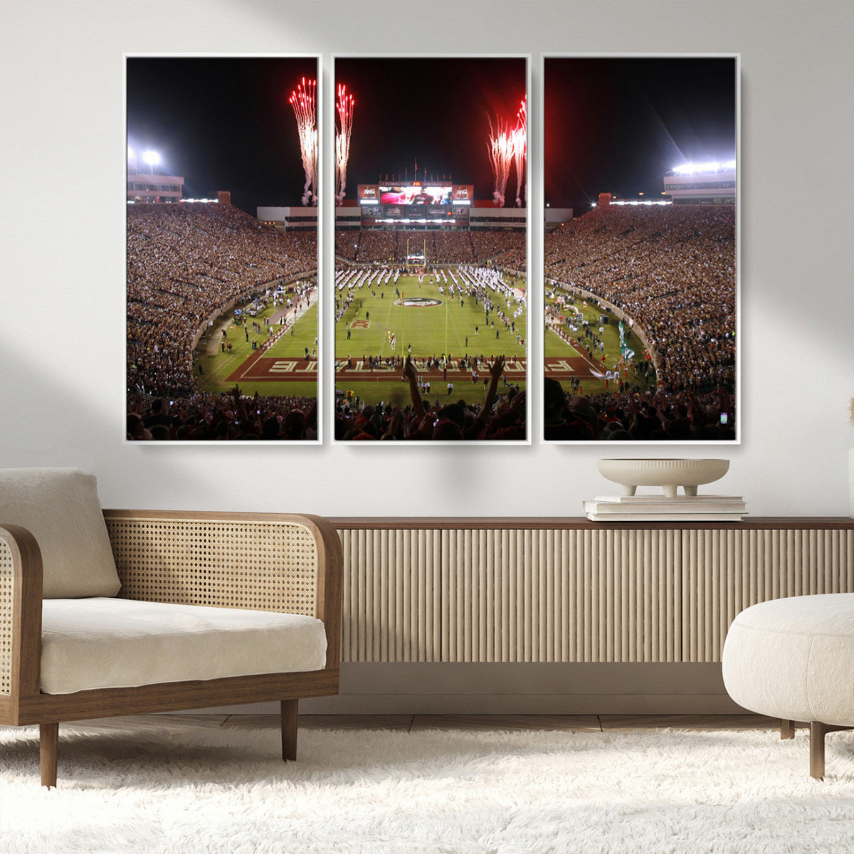 Framed Florida State Seminoles Football Team Print -