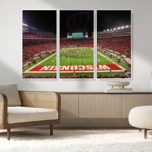 Wisconsin Badgers Football Team Print Canvas- Madison Camp