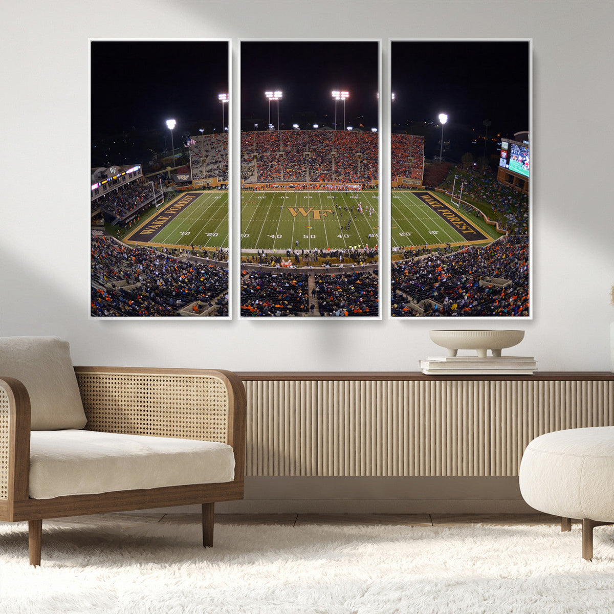 Demon Deacons Print Canvas, Football Team Print -