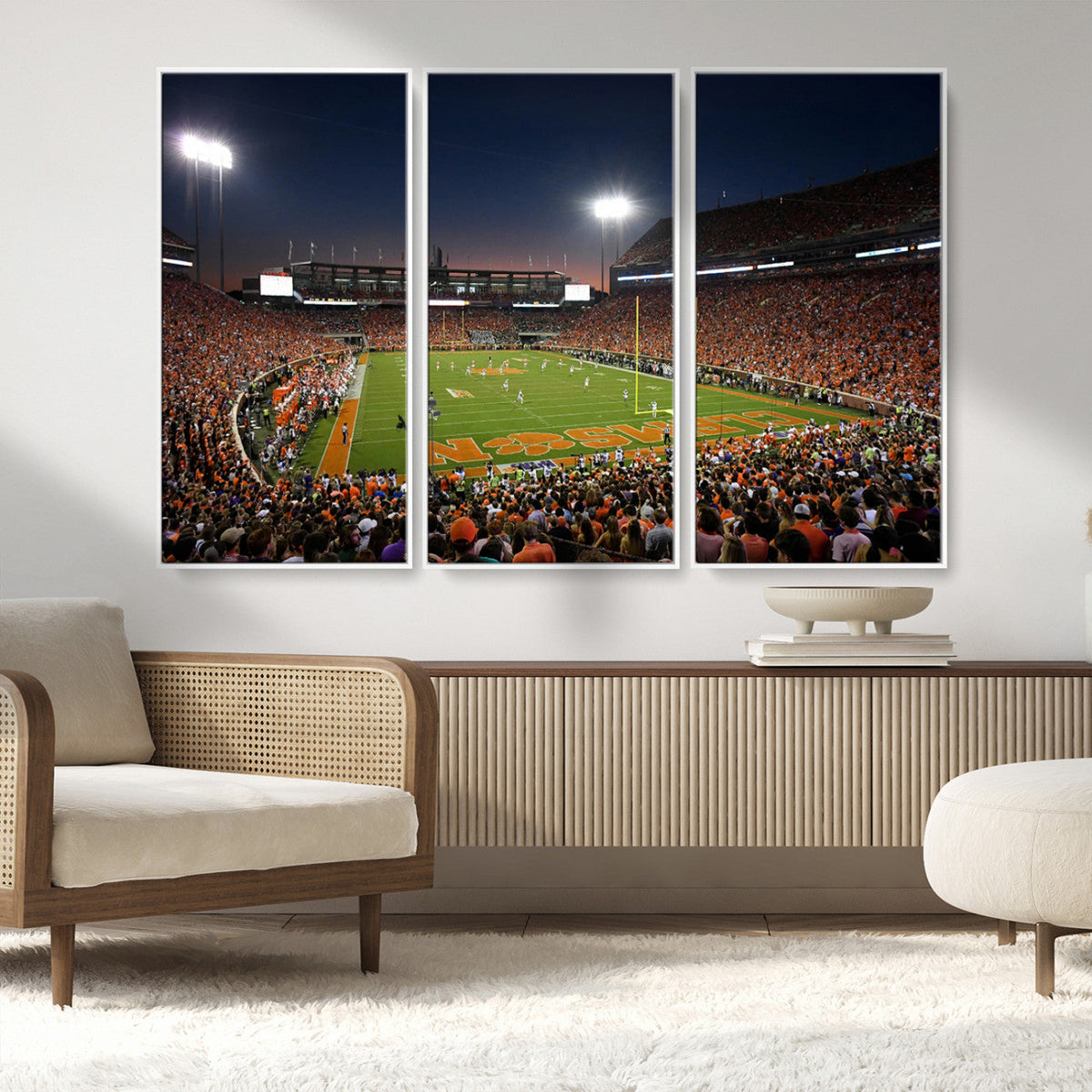 Clemson University Tigers Art Print, Football Team Print -
