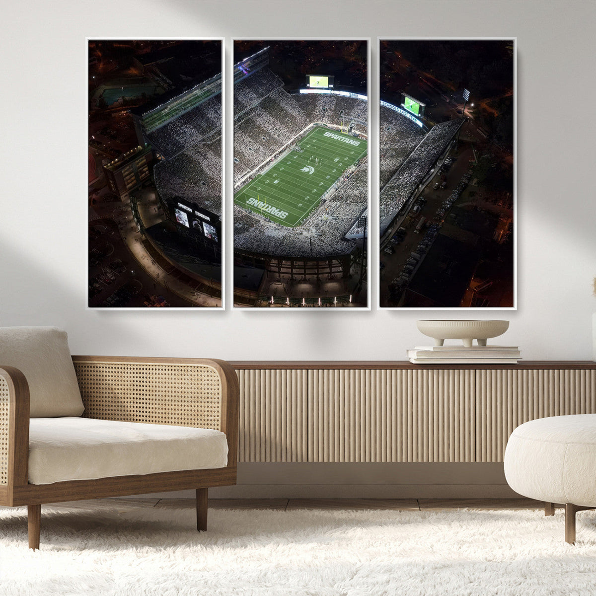 Michigan State Spartans Football Team Print - East Lansing