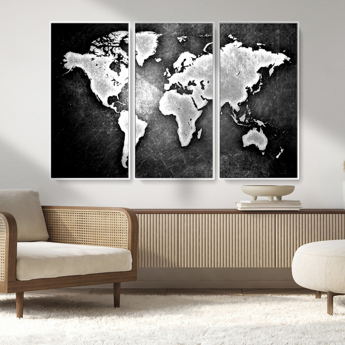 World Map Wall Art Canvas Print – Framed Wall Art for