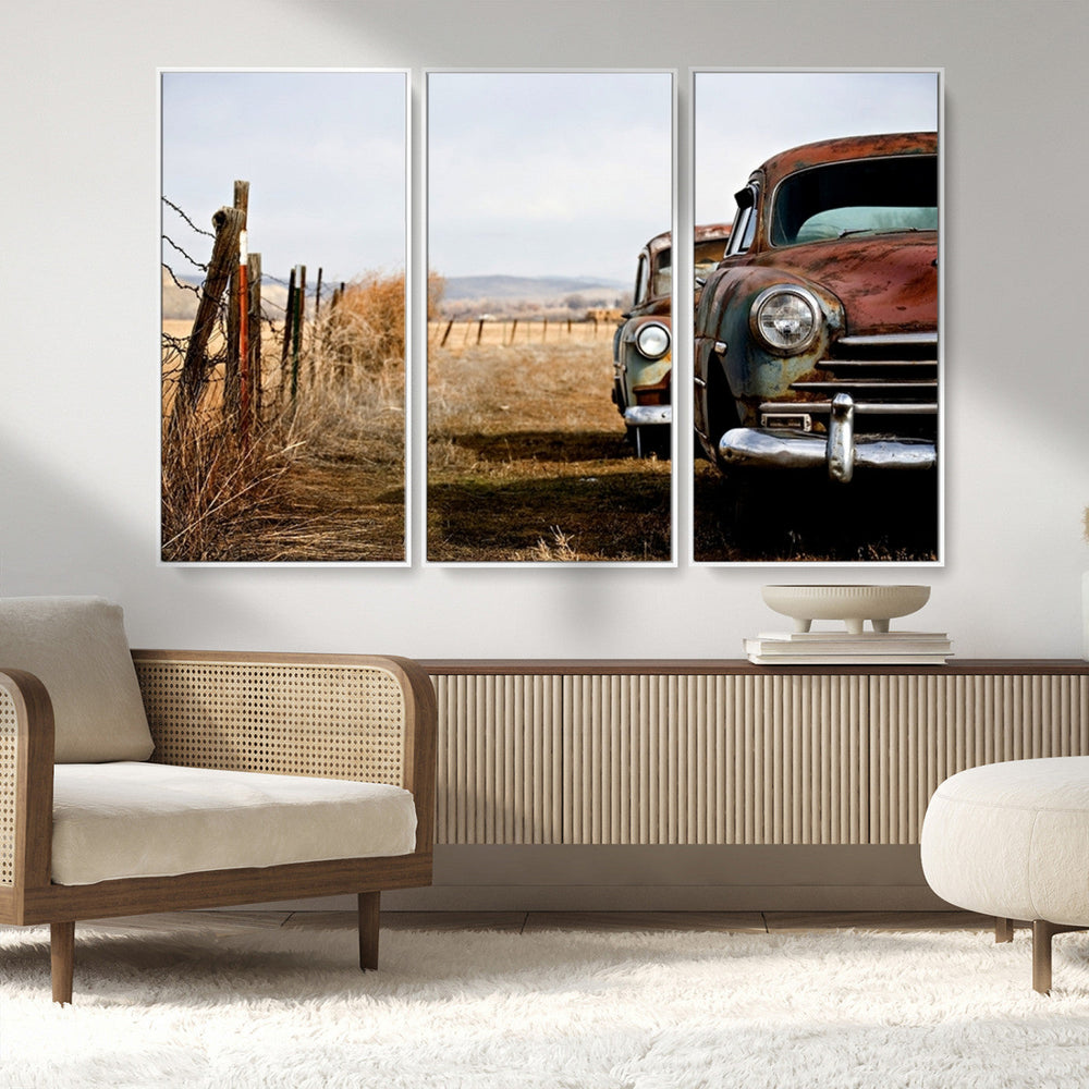 Classic Cars Vintage Wall Art Canvas Print