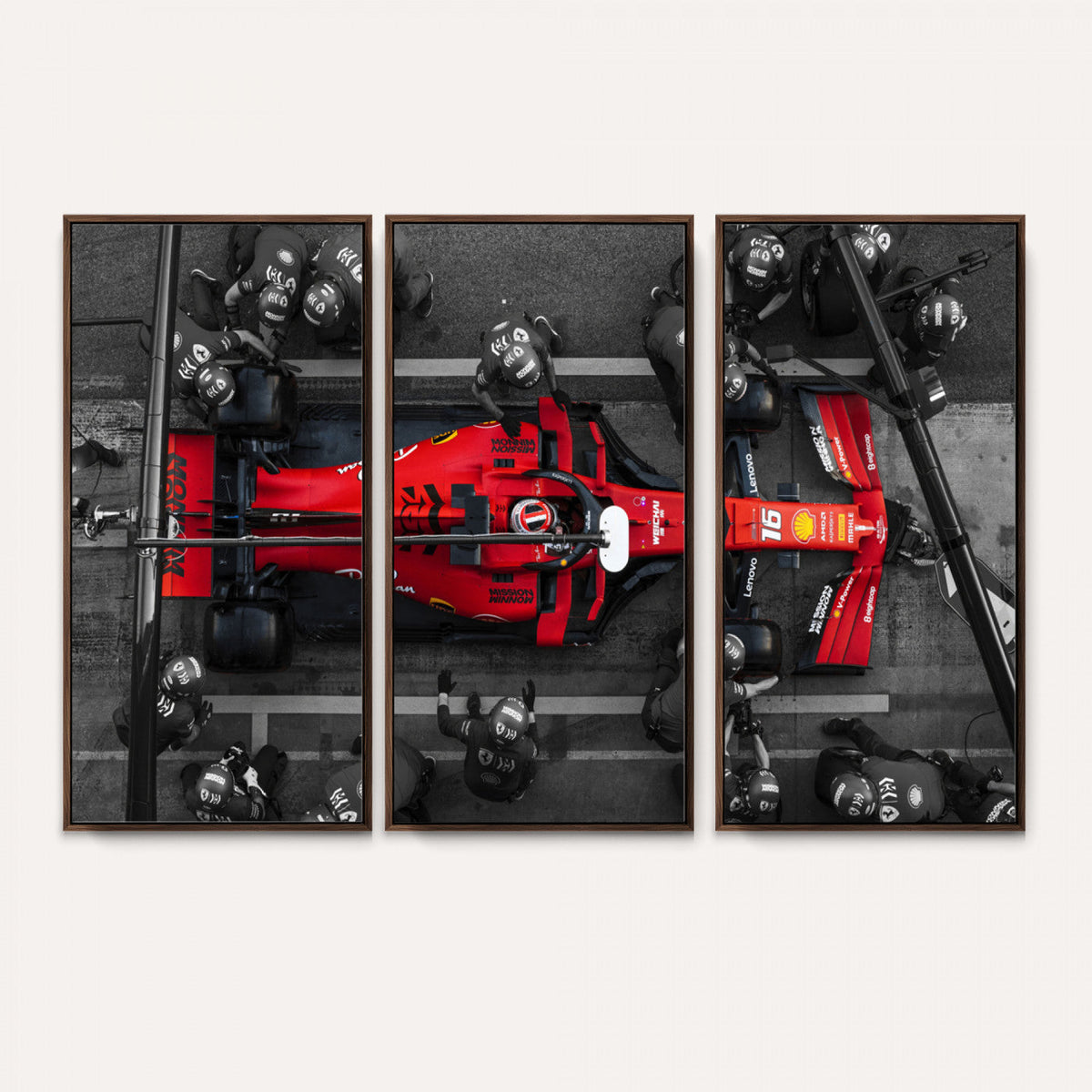 Ferrari Pit Stop Canvas Wall Art – Precision and Speed