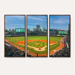 Wrigley Field Chicago Cubs Panoramic Canvas Print –