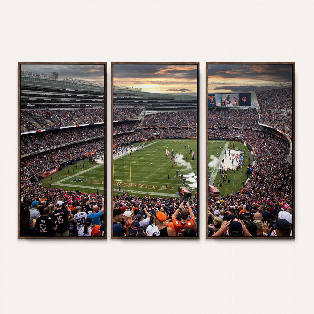 Chicago Bears Soldiers Field Wall Art Canvas Print – Framed