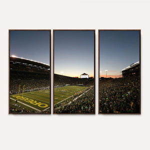 Oregon Ducks Football Team Print - Eugene Autzen Stadium
