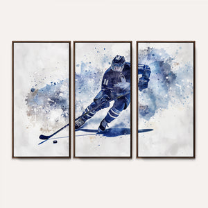 Hockey Player Wall Art Canvas Print - Sports-Inspired