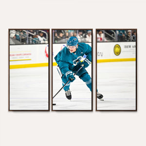 San Jose Sharks Ice Hockey Player Wall Art Canvas Print