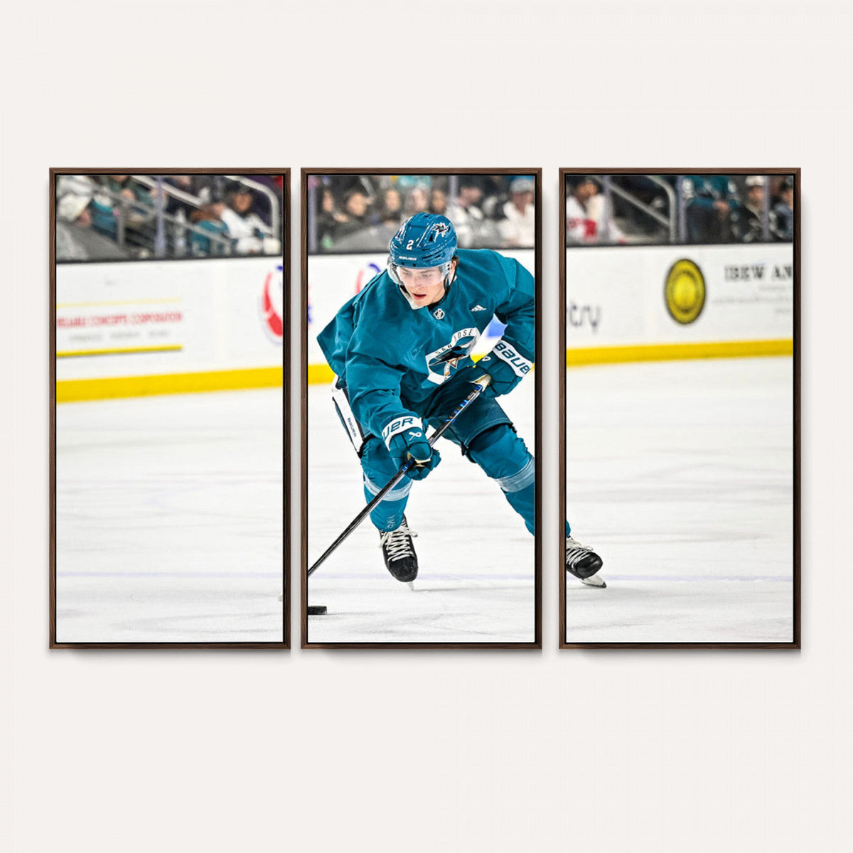 San Jose Sharks Ice Hockey Player Wall Art Canvas Print