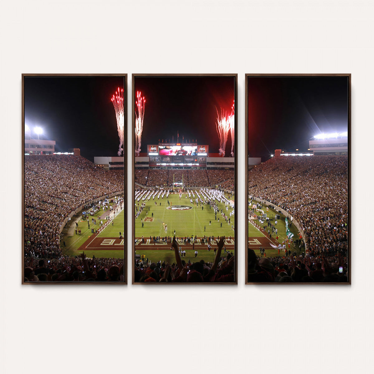 Framed Florida State Seminoles Football Team Print -