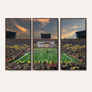 University of Michigan Wolverines Print Canvas, Football