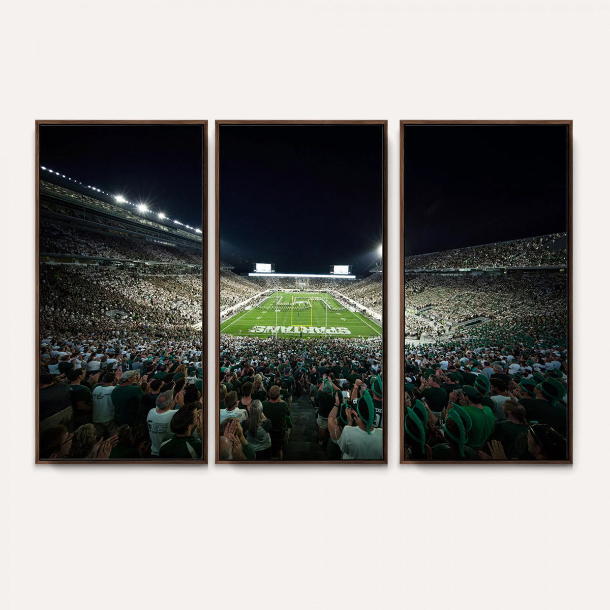 Framed Michigan State Spartans Football Team Print - East