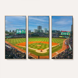 Wrigley Field Chicago Cubs Panoramic Canvas Print –