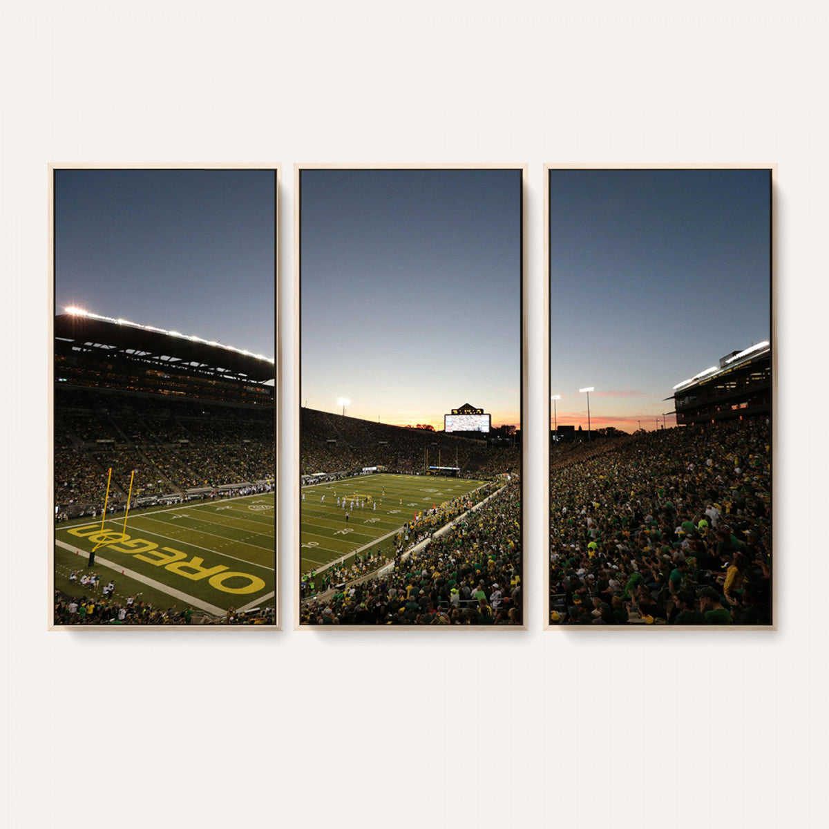 Oregon Ducks Football Team Print - Eugene Autzen Stadium