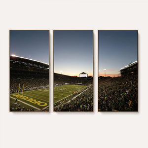 Oregon Ducks Football Team Print - Eugene Autzen Stadium