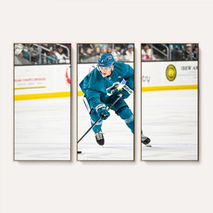 San Jose Sharks Ice Hockey Player Wall Art Canvas Print