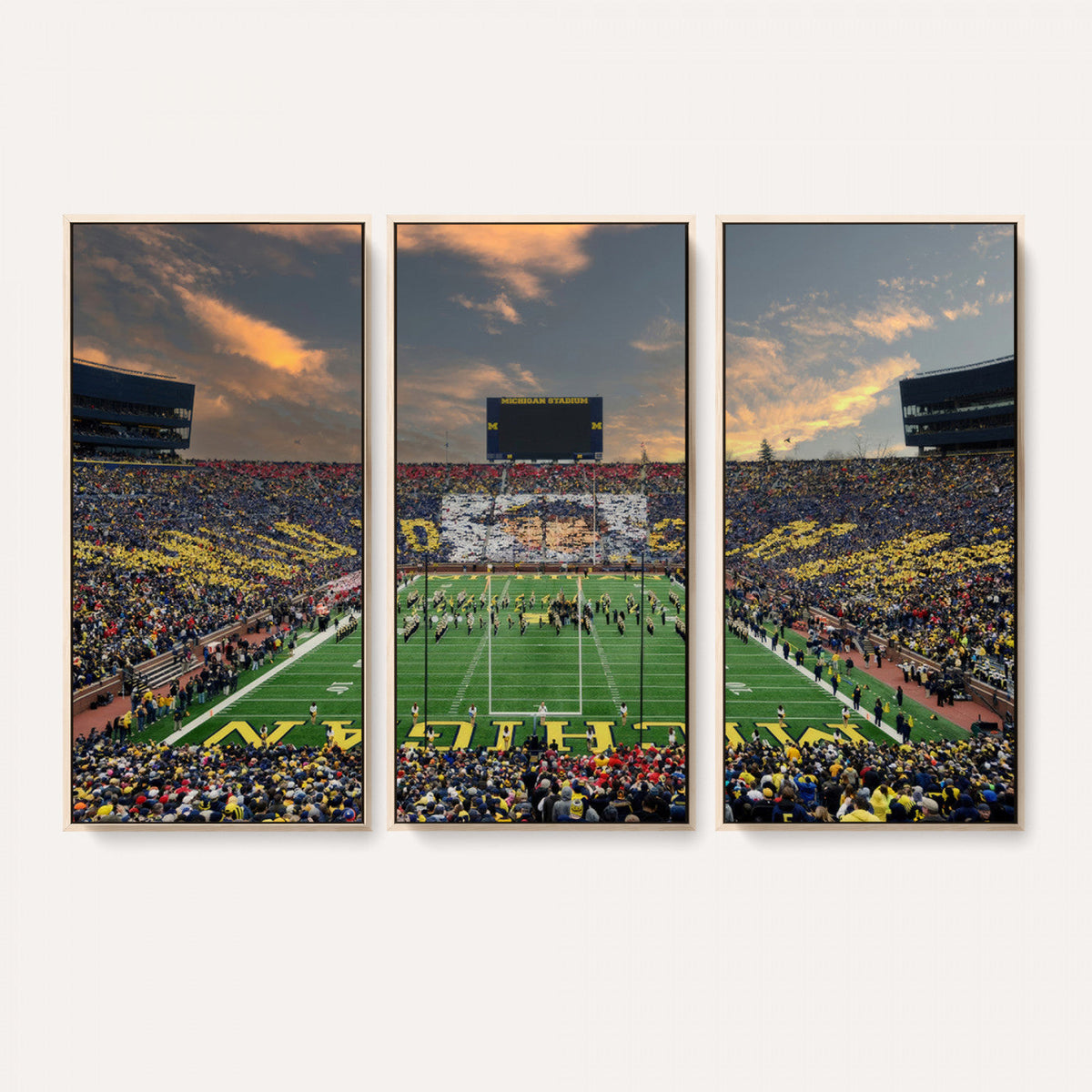 University of Michigan Wolverines Print Canvas, Football