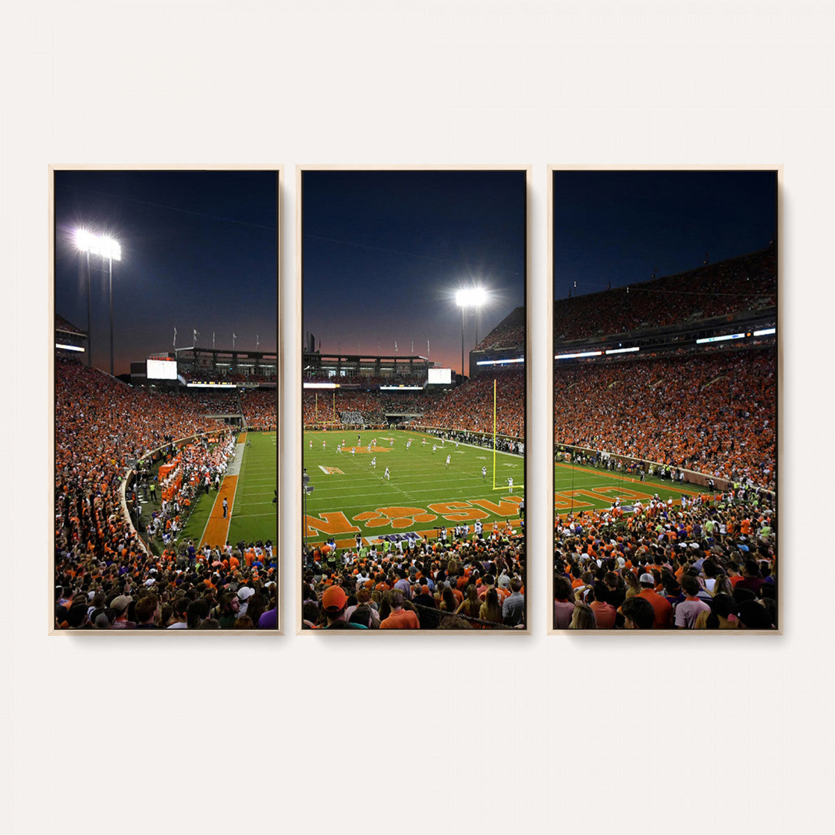 Clemson University Tigers Art Print, Football Team Print -