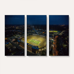 Michigan Stadium Night Game Wall Art – Sports Arena Aerial