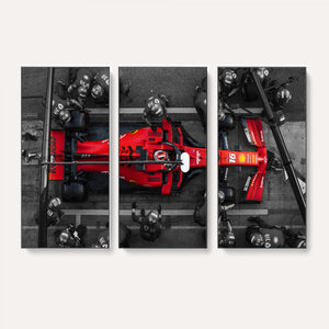 Ferrari Pit Stop Canvas Wall Art – Precision and Speed